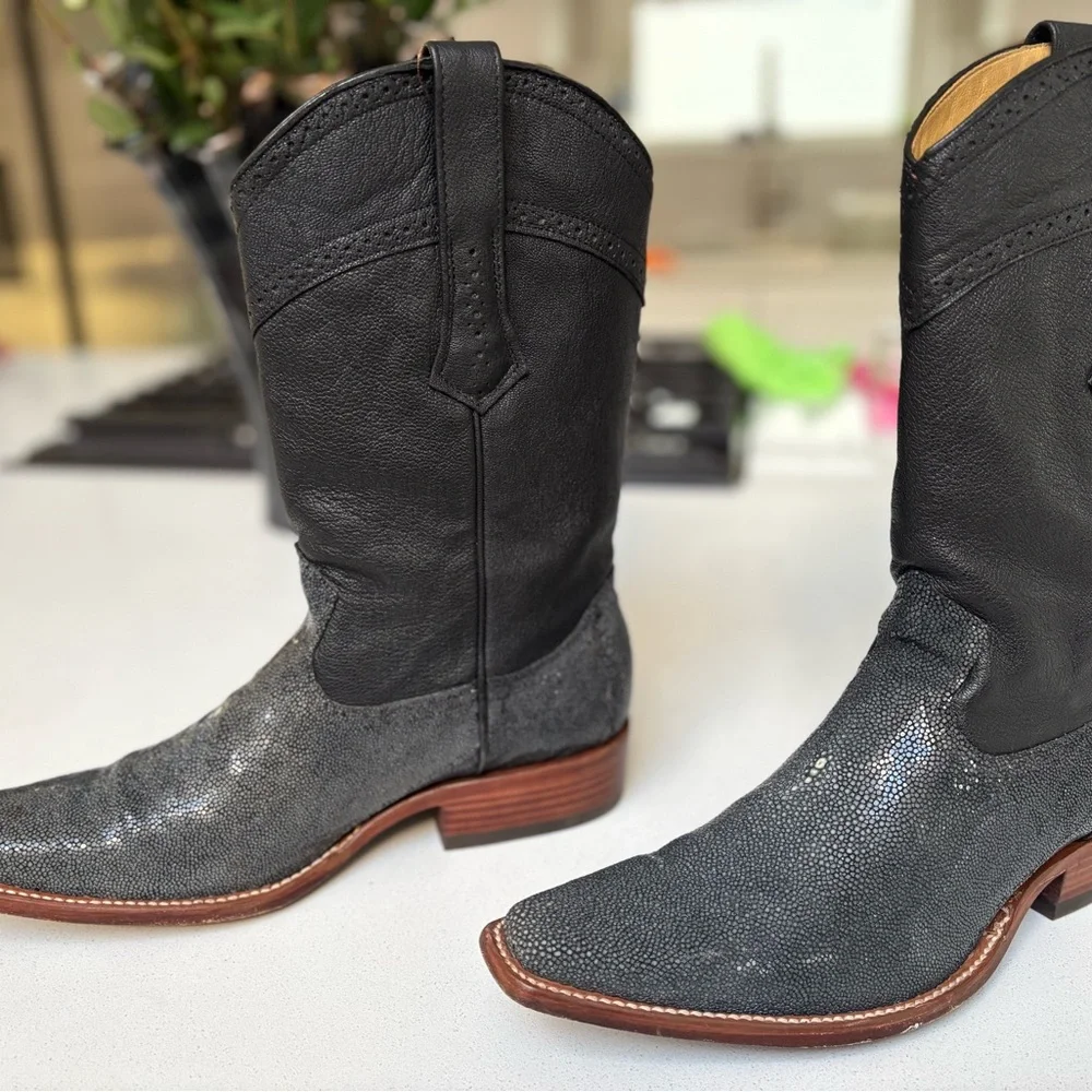 Cuadra Mantarraya pulida negro boots - Picture 5 of 12